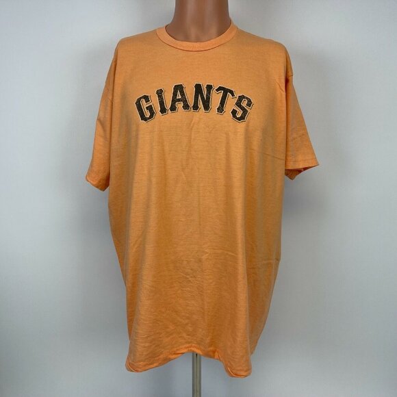 Wright Ditson San Francisco Giants Logo Retro T Shirt MLB Baseball Orange XL - Picture 2 of 4